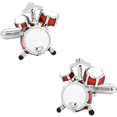 Cufflinks Inc Drum Set Cufflinks - Silver/Red/White