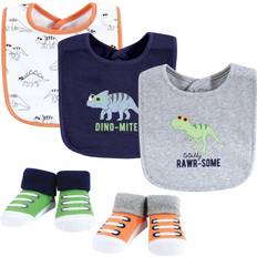 Hudson Cotton Bib and Sock Set Cool Dinosaurs