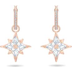 Swarovski Symbolic Star Hoop Earrings - Rose Gold/Transparent