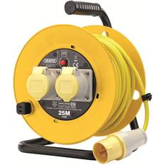 Draper 110V Twin Extension Cable Reel, 25m