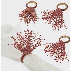 Plastic Napkin Rings Saro Lifestyle Beaded Napkin Ring 15.24cm 4pcs