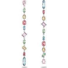 Swarovski Gema Asymmetrical Drop Earrings - Silver/Multicolour