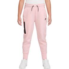 Nike Girl's Sportswear Tech Fleece Jogger Pants - Pink Foam/Heather/Black (CZ2595-663)