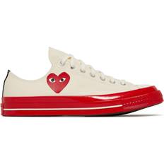 Converse x Comme des Garçons PLAY Chuck 70 Low Top - Pristine/Red/Egret