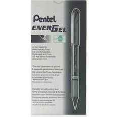 Silver Ballpoint Pens Pentel energel plus 0.7 black pk12 bl27-ax ad01