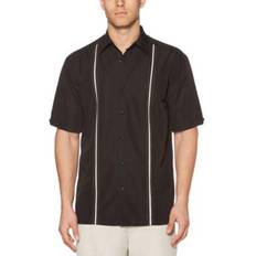 Cubavera Pick Stitch Panel Shirt - Jet Black