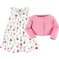 Hudson Cotton Dress and Cardigan Set - Spring Tulips (10116663)