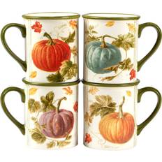 Certified International Autumn Harvest Mugs, Set of 4 Cup