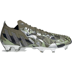 Adidas Predator Edge Crystal.1 Firm Ground Cleats - Focus Olive/Silver Metallic/Magic Lime