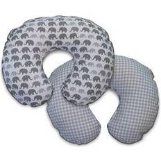 Best Nursing/Pregnancy Pillow Cover Boppy Premium Nursing Pillow Cover Gray Elephants Plaid