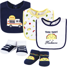 Hudson Cotton Bib and Sock Set 5-pack Handsome Taco