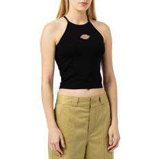 Slim - Women Tank Tops Dickies Chain Lake Cropped Tank Top - Black