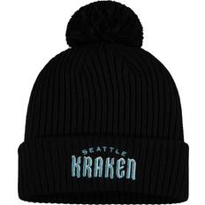 Fanatics Seattle Kraken Wordmark Logo Cuffed Knit Beanie with Pom