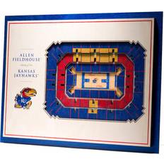 YouTheFan Kansas Jayhawks 5-Layer StadiumViews 3D Wall Art