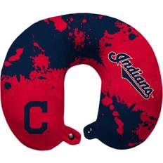 MLB Cleveland Indians Paint Splatter Polyester Travel Pillow