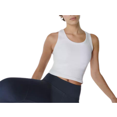 Sweaty Betty Athlete Crop Seamless Workout Tank Top Women - White