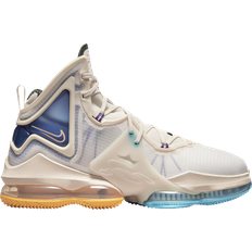 35 ⅓ Basketball Shoes Nike LeBron 19 - Pearl White/Game Royal/Clear Emerald/University Gold