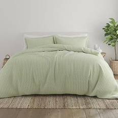 Home Collection Puffed Chevron Duvet Cover Green (238.76x187.96cm)