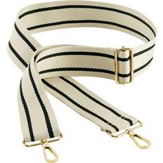 BagBase Boutique Striped Adjustable Bag Strap (One Size) (Oyster/Black)