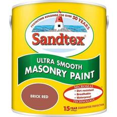 Sandtex 2.5L Smooth Masonry Paint Brick Red