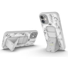 CLCKR Marble Stand & Grip Cover (iPhone 12/12 Pro) Hvid