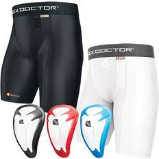 SHOCK DOCTOR Compression Shorts w/BioCup (Black)