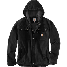 Carhartt Outerwear Carhartt Relaxed Fit Washed Duck Sherpa-Lined Utility Jacket - Black