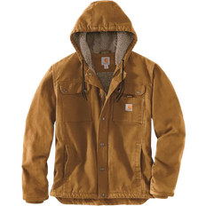 3XL Jackets Carhartt Relaxed Fit Washed Duck Sherpa-Lined Utility Jacket - Brown