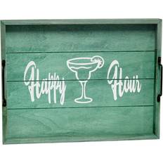 Elegant Designs Decorative Wood Tray, "Happy Hour" Serving Tray