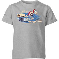 Looney Tunes Kid's Peace Among Earthling Christmas T-Shirt - Grey