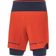 Men - Orange Trousers & Shorts Ultimate 2in1 Men Running Shorts