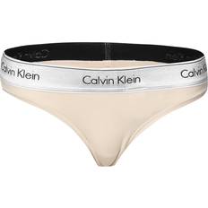 Calvin Klein Beige Knickers Calvin Klein STRING F6136 VJS (Buff Silver, XL)