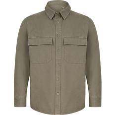 Front Row Mens Cotton Drill Overshirt (Khaki)