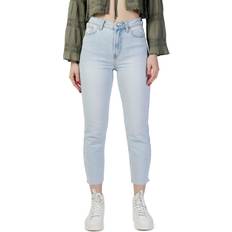 Only Womens Emily High Waist Straight Raw Jeans