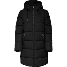 Only Women Clothing Only Dolly Long Puffer Coat - Black