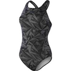 Speedo Women Clothing Speedo Hyperboom Medalist Swimsuit - Black/Grey