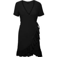 Ruffles - Solid Colours Dresses Vero Moda Haya Short Dress - Black