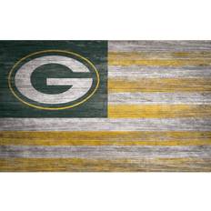 Fan Creations Green Bay Packers Distressed Flag Sign Board