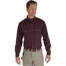 Wrangler Riggs Workwear Men Logger Shirt Burgundy