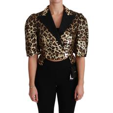 Dolce & Gabbana Women's Leopard Sequined Jacket JKT2564 IT46