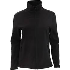 Sol's Womens/Ladies Race Full Zip Water Repellent Softshell Jacket (Black)