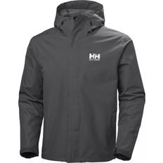 Helly Hansen Grey - Men Rain Clothes Helly Hansen Men's Seven J Jacket - Charcoal