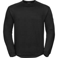 Russell Athletic Workwear Mens Crew Neck Set In Sweatshirt Top (Black)