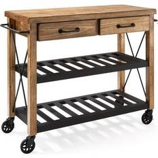 Pines Trolley Tables Crosley Furniture Roots Kitchen Cart Trolley Table 45.7x106.7cm