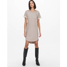 Grey - Solid Colours Dresses Women's loose-fit midi dress, Stone