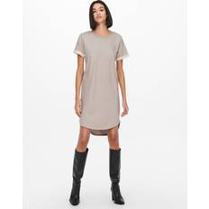 Grey - Solid Colours Dresses Women's loose-fit midi dress, Stone