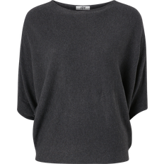 Women's knit sweater with batwing sleeves, Taupe