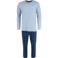 Hanes Men's Jersey and Flannel Sleep Set Black/Grey Plaid Black/Grey Plaid