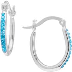 Giani Bernini Sterling & Clear Crystal Hoop Earrings