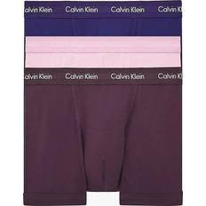 Calvin Klein Cotton Stretch Trunks 3-pack - Purple/Pink/Blue